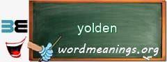 WordMeaning blackboard for yolden